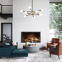 Modern Sputnik Chandelier – 5/6/8/10/12-Light, Adjustable Height
