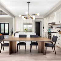 Mid-Century Sputnik 12-Light Chandelier above a dining table