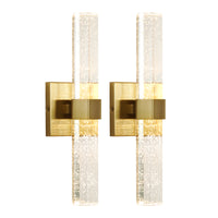 Brushed Gold Bubble Crystal LED Wall Sconce
