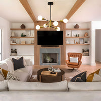 Modern Sputnik Chandelier – 5/6/8/10/12-Light, Adjustable Height