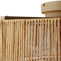 Boho Rattan Caged Ceiling Fan with Light – 20 Inch, 5-Light