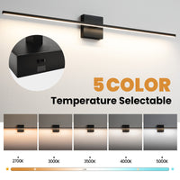 Modern 360° Rotatable Dimmable LED Wall Sconce – 24/30/39 Inch