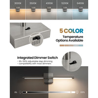 Modern 360° Rotatable LED Vanity Light with 5-CCT – 24/32 Inch