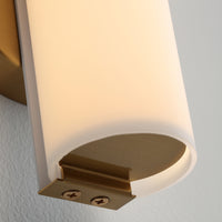 Frosted acrylic LED wall sconce shade detail