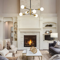 Modern Sputnik Chandelier – 5/6/8/10/12-Light, Adjustable Height