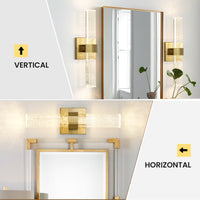 Bubble Crystal LED Wall Sconce Vertical and Horizontal Mounting