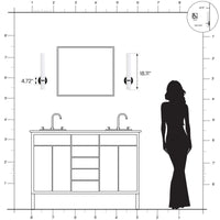 Matte Black Frosted Acrylic LED Wall Sconce Set of 2