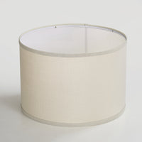 Farmhouse Faceted Ceramic Table Lamp with Linen Shade – 23 Inch