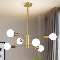 Modern Sputnik Chandelier – 5/6/8/10/12-Light, Adjustable Height