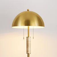 Dual Head Floor Lamp with Dome Shades