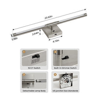 Modern 360° Rotatable LED Vanity Light with 5-CCT – 24/32 Inch