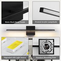 Modern 360° Rotatable Dimmable LED Wall Sconce – 24/30/39 Inch