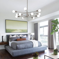 Modern Sputnik Chandelier – 5/6/8/10/12-Light, Adjustable Height
