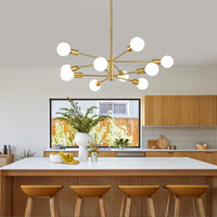 Modern Sputnik Chandelier – 5/6/8/10/12-Light, Adjustable Height