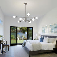 Modern Sputnik Chandelier – 5/6/8/10/12-Light, Adjustable Height