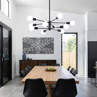 Modern Sputnik Chandelier – 5/6/8/10/12-Light, Adjustable Height