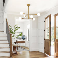 Modern Sputnik Chandelier – 5/6/8/10/12-Light, Adjustable Height