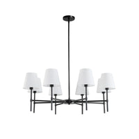 Modern Fabric Shade Multi-Arm Chandelier – 5/8-Light