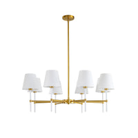 Modern Fabric Shade Multi-Arm Chandelier – 5/8-Light