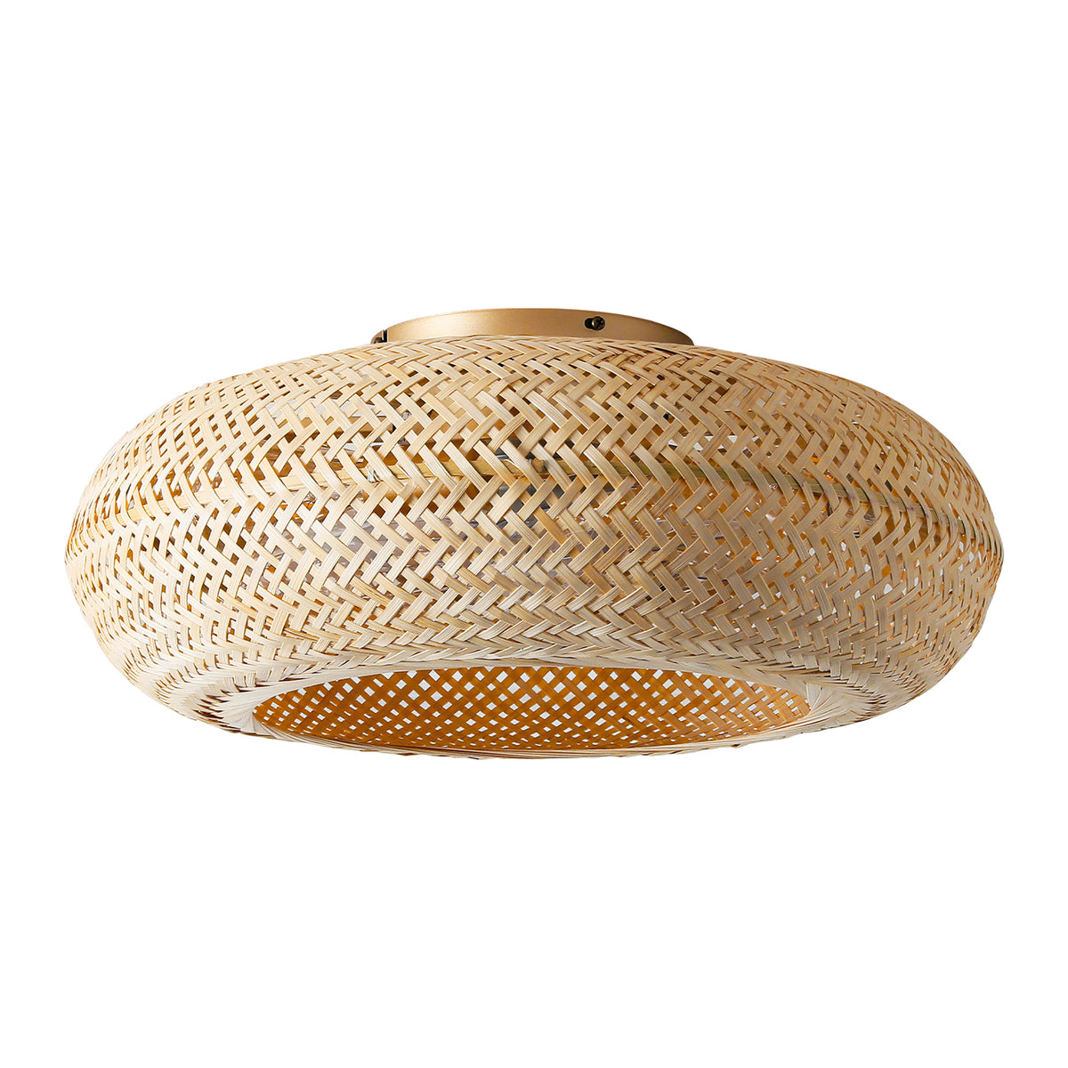 Boho Bamboo Caged Ceiling Fan with Light – 20 Inch, 4-Light