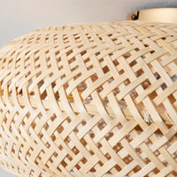 Boho Bamboo Caged Ceiling Fan with Light – 20 Inch, 4-Light