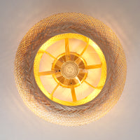 Boho Bamboo Caged Ceiling Fan with Light – 20 Inch, 4-Light
