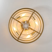 Modern Glass Rod Caged Ceiling Fan with Light – 19.3 Inch, 4-Light