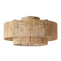 Boho Rattan Caged Ceiling Fan with Light – 20 Inch, 5-Light