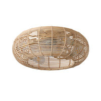 Boho Handwoven Rattan Caged Ceiling Fan with Light – 20 Inch, 4-Light