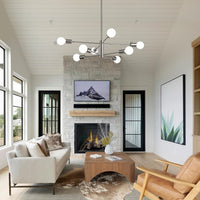 Modern Sputnik Chandelier – 5/6/8/10/12-Light, Adjustable Height