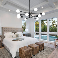 Modern Sputnik Chandelier – 5/6/8/10/12-Light, Adjustable Height