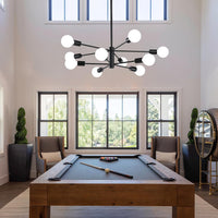 Modern Sputnik Chandelier – 5/6/8/10/12-Light, Adjustable Height