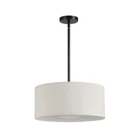 Modern Fabric Drum Ceiling Light – 12/16 Inch, 1-Light/3-Light