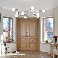 Modern Sputnik Chandelier – 5/6/8/10/12-Light, Adjustable Height