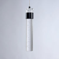 Modern Bubble Crystal Cylinder LED Pendant Light – 1-Light