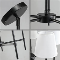 Modern Fabric Shade Multi-Arm Chandelier – 5/8-Light