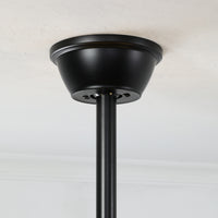 Semi Flush Mount Crystal Lantern Ceiling Fan with Light