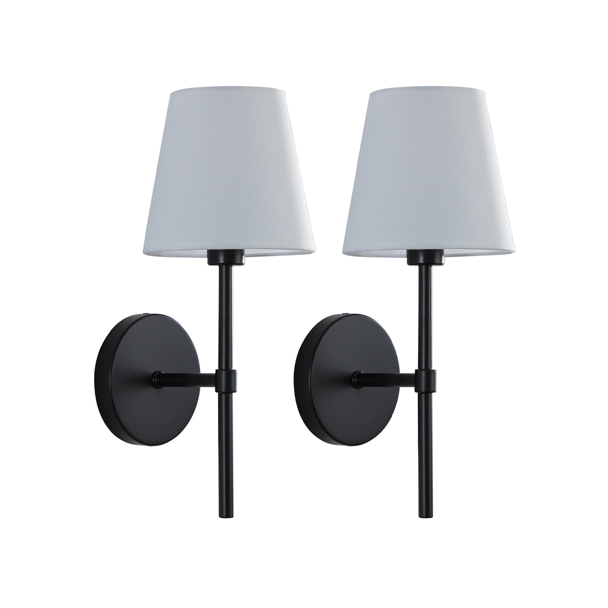 Modern Linen Shade Wall Sconce Set of 2