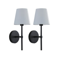 Modern Linen Shade Wall Sconce Set of 2