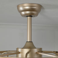 Vintage Patterned Resin Caged Ceiling Fan with Light – 20 Inch, 6-Light