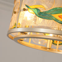 Vintage Patterned Resin Caged Ceiling Fan with Light – 20 Inch, 6-Light
